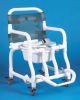 Commode / Shower Chair Duralife Fixed Arms PVC Frame Mesh Backrest 21-1/2 Inch Seat Width