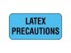 Pre-Printed Label Allergy Alert Blue LATEX PRECAUTIONS Black Alert Label 3/4 X 1-1/2 Inch