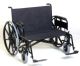 Bariatric Wheelchair Regency XL 2000 Heavy Duty Dual Axle Desk Length Arm Swing-Away Footrest Black Upholstery 28 Inch Seat Width Adult 700 lbs. Weight Capacity