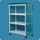 Linen Cart with Cover Standard Line 3 Shelves PVC 3 Inch Twin Casters
