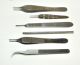Stainless Steel Surgical Instruments Tweezers Tiemann Scalpel Handle LOT x6 Pcs