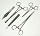 Stainless Steel Surgical Instrument Clamp Hemostat Forcep Scissor Lit Set x 5Pcs