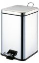 Trash Can Grafco® 32 Quart Square Silver Stainless Steel Step On
