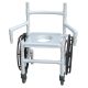 Commode / Shower Chair MJM International Fixed Arms PVC Frame 18 Inch Seat Width