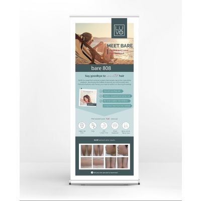LUVO Bare 808 Floor Banner Stand - English